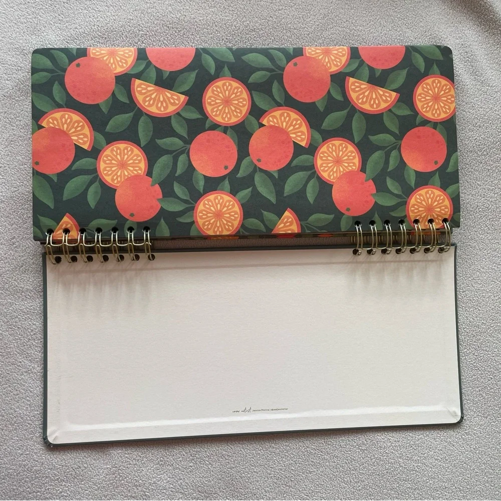 NWOT Citrus Themed Weekly Planner, 2 yrs/104 weeks